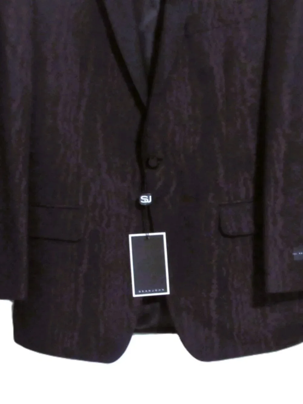 NWT Men's SEAN JOHN aka DIDDY Black & Purple Jacket Sport Coat ORIG $360